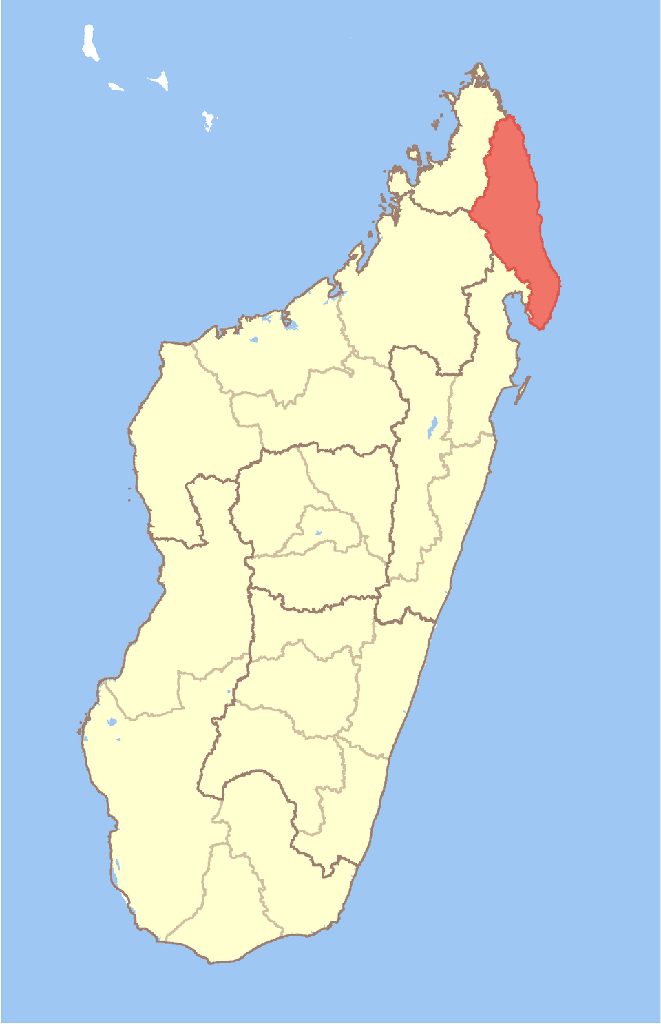 Carte de Madagascar — Région SAVA